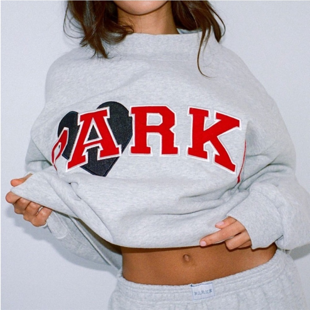 Parke Valentine’s Jean Heart Varsity Mockneck